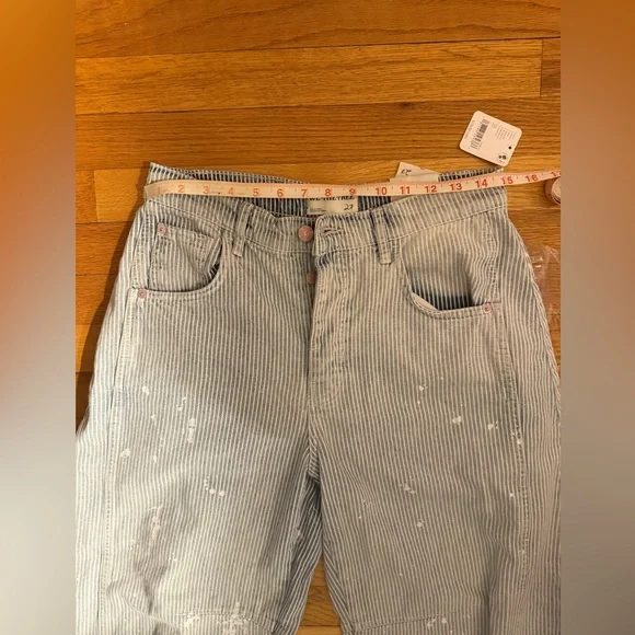 NWT- Free People- We the Free- good luck barrel railroad stripe - Picture 3 of 5